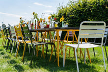 Load image into Gallery viewer, MaximaVida metal trestle set Camden Market ochre yellow- with suction caps
