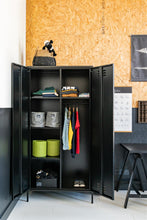 Load image into Gallery viewer, MaximaVida metal shelf set Finn black – 4 shelves with rod
