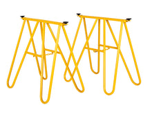 Load image into Gallery viewer, MaximaVida metal trestle set Camden Market ochre yellow- with suction caps
