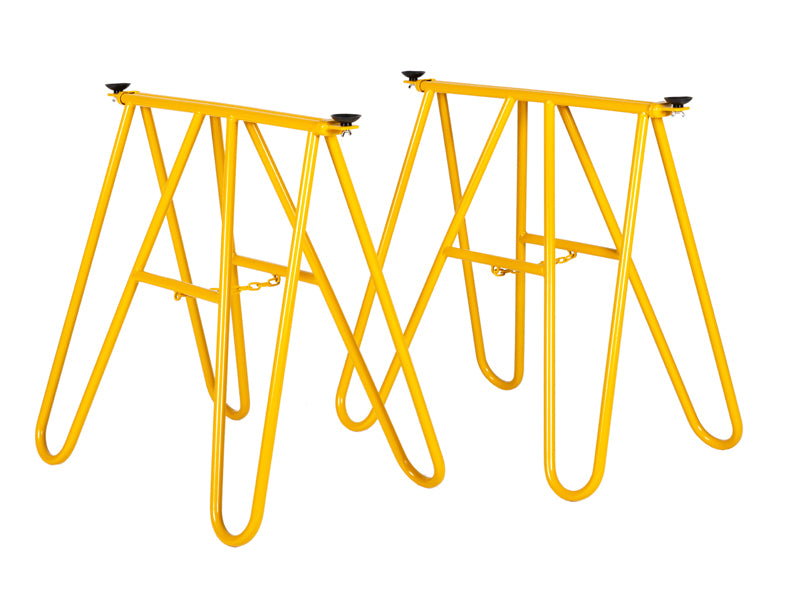 MaximaVida metal trestle set Camden Market ochre yellow- with suction caps