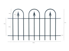 Load image into Gallery viewer, MaximaVida metal garden fence Utrecht 70 x 119 cm green -hot-dip galvanised
