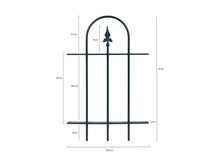 Load image into Gallery viewer, MaximaVida metal garden fence Utrecht 70 x 47 cm green - hot-dip galvanised
