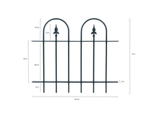 Load image into Gallery viewer, MaximaVida metal garden fence Utrecht 70 x 83 cm green - hot-dip galvanised
