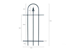 Load image into Gallery viewer, MaximaVida metal garden fence Utrecht 90 x 47 cm green - hot-dip galvanised
