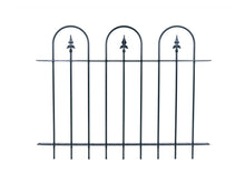 Load image into Gallery viewer, MaximaVida metal garden fence Utrecht 90 x 119 cm green - hot-dip galvanised
