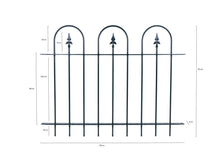 Load image into Gallery viewer, MaximaVida metal garden fence Utrecht 90 x 119 cm green - hot-dip galvanised

