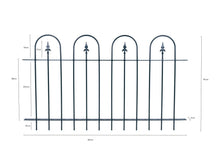 Load image into Gallery viewer, MaximaVida metal garden fence- Utrecht type 90 cm panel 155 cm
