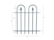 Load image into Gallery viewer, MaximaVida metal garden fence Utrecht 90 x 83 cm green - hot-dip galvanised
