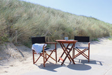 Load image into Gallery viewer, MaximaVida mahoniehouten regisseursstoel set Cannes zwart 1 tafel en 2 stoelen
