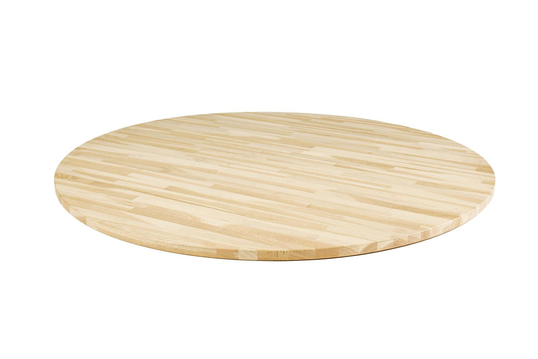 MaximaVida solid oak wooden table top Minsk round 120 cm- FSC certified