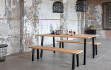 Load image into Gallery viewer, MaximaVida metal slanted table legs New York 40 cm square black coated
