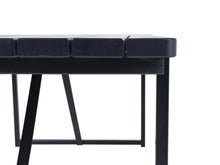 Load image into Gallery viewer, MaximaVida garden table Riga 200 x 90 cm blackwash – industrial frame
