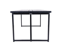 Load image into Gallery viewer, MaximaVida garden table Riga 200 x 90 cm blackwash – industrial frame
