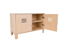 Load image into Gallery viewer, MaximaVida houten commode lockerkast Lars 80 x 40 x 100 cm – 4 schappen
