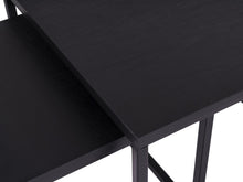 Lade das Bild in den Galerie-Viewer, MaximaVida Set viereckige Tischplatten Chicago 45 und 60 cm schwarz – Kiefernholz Furnier
