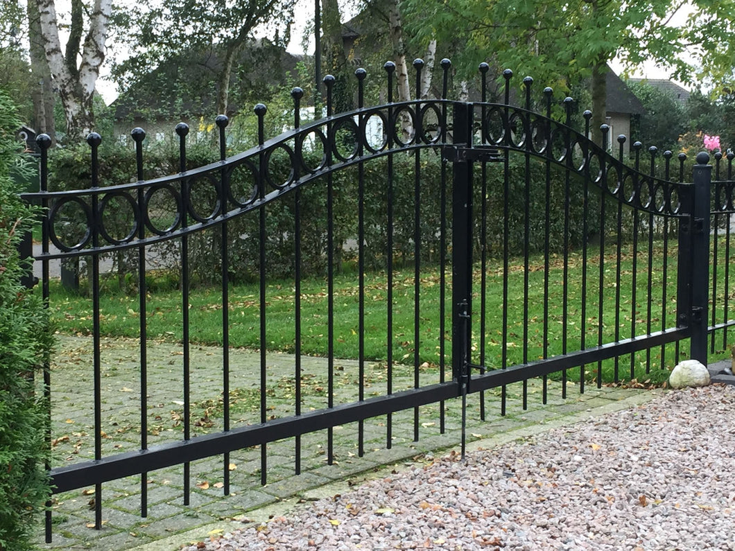 OUTLET MaximaVida dubbele metalen tuinpoort Lichtenvoorde 80 cm zwart
