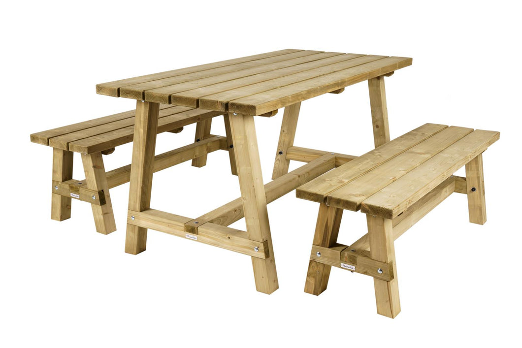 MaximaVida houten picknickset Tallinn 160 cm - 4 cm dik geïmpregneerd hout
